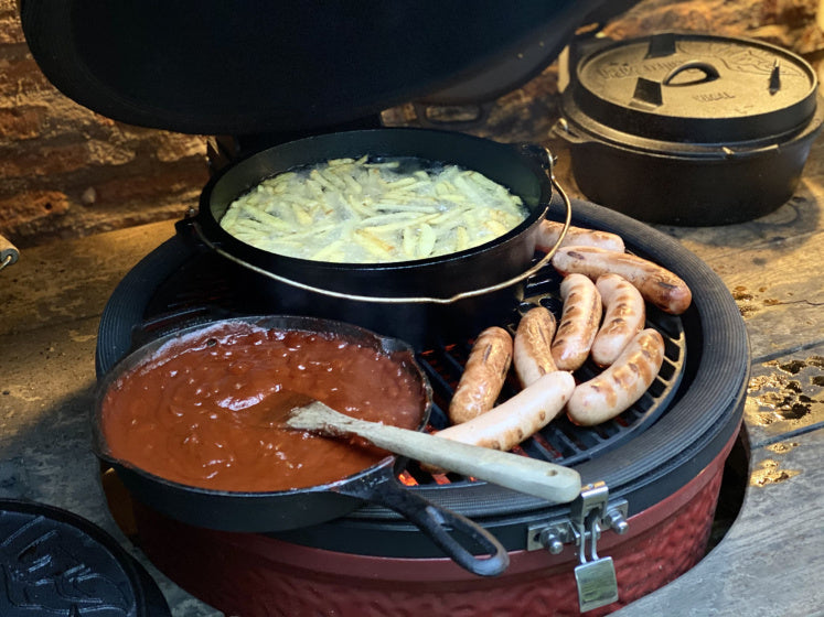 Valhal Dutch Oven Frighing Casher in ghisa con coperchio ovale 9 l