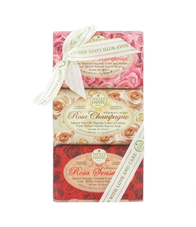 Nesti Dante Gift Set Soap Rosa 3x150gr.