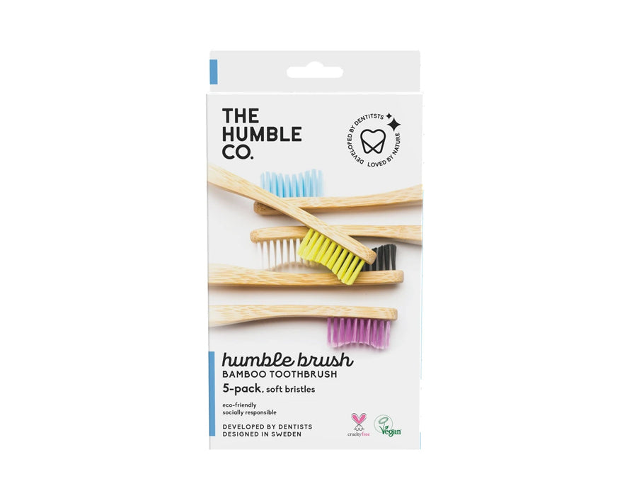 The Humble Co. Brosses à dents en bambou doux 5 pièces