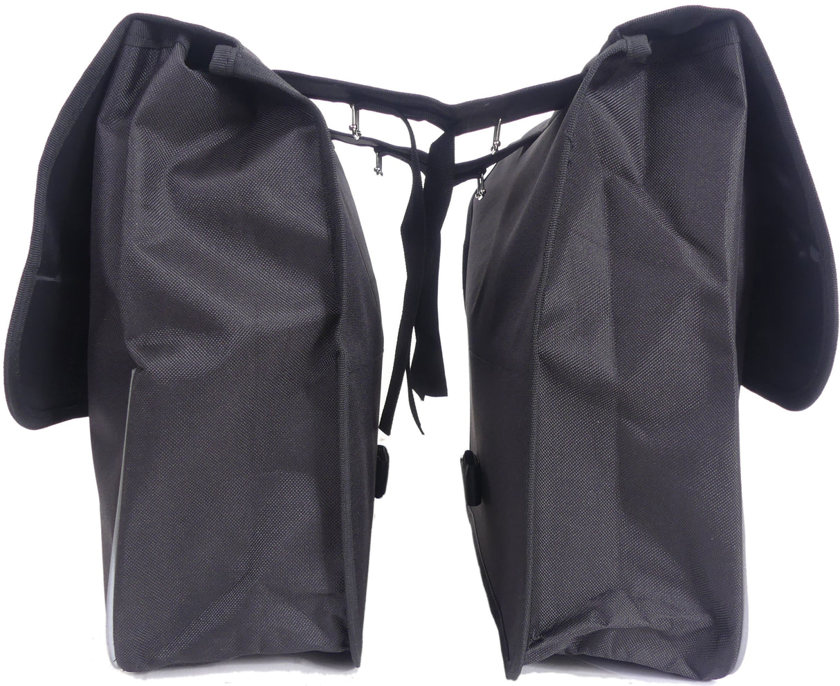Comprador básico de bolsas de bicicleta de borde 32 litros 32 x 38 x 13cm (2x) Negro