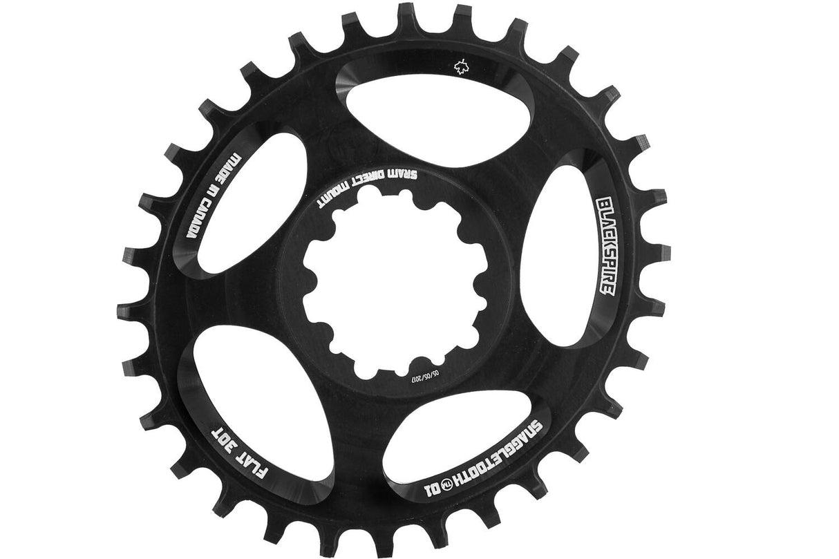 Řetězový řetězec černý list snaggletooth oválný sram spline 30 mmm offset