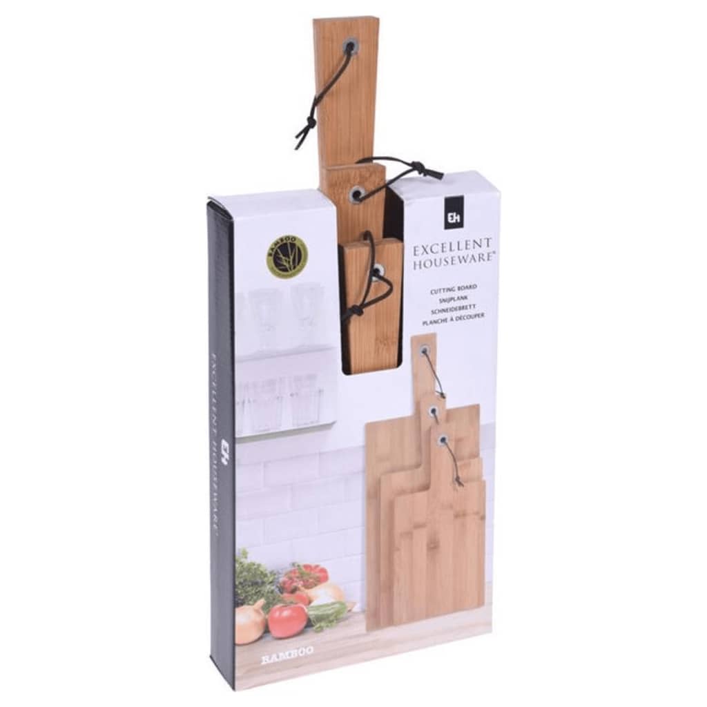 Ausgezeichnete Hausware Houseware 3-teiliges Schneidebrett Set Bambus