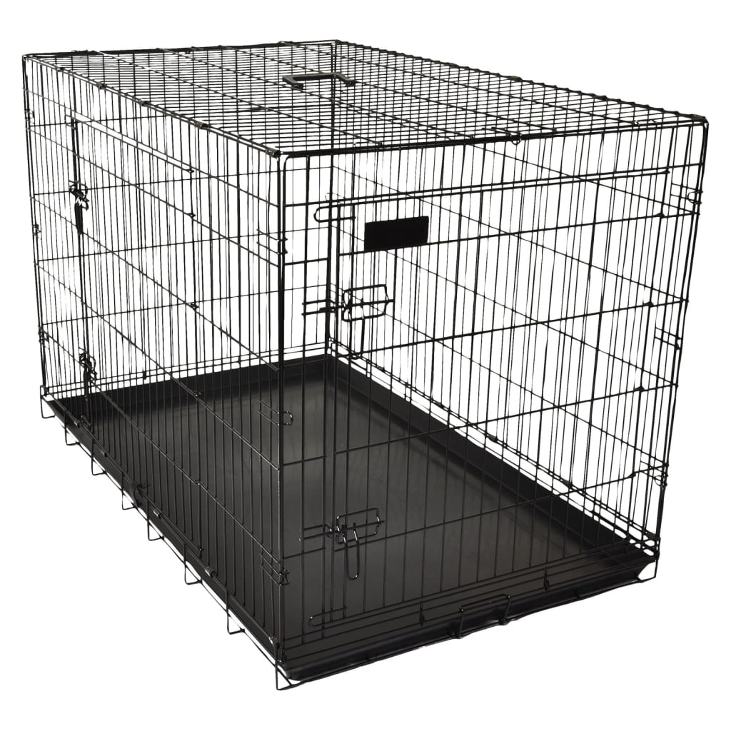 Flamingo Flamingo Wire Cage Mezo med skydedør S 43x61x50 cm sort