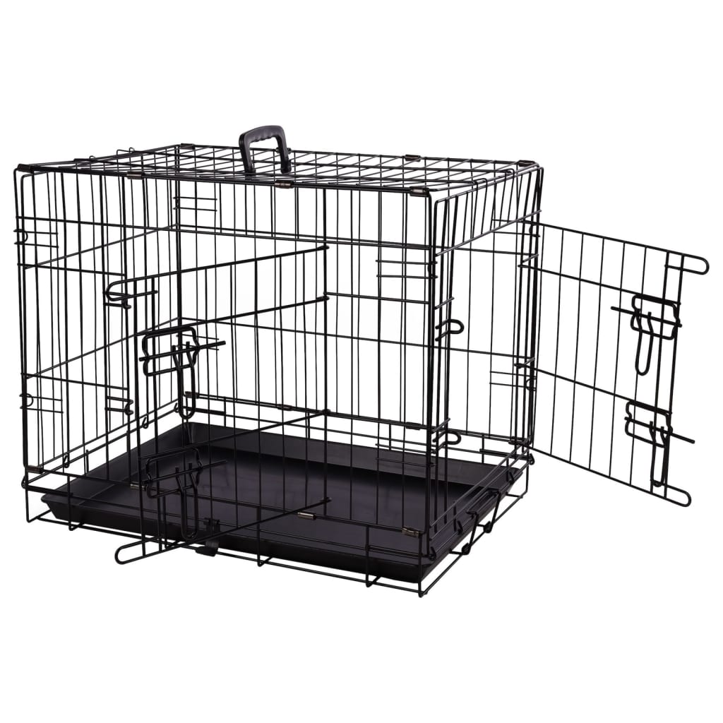 Flamingo Flamingo Wire Cage Mezo med skydedør S 43x61x50 cm sort