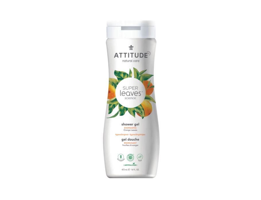 Gel de douche d'attitude dynamisant les feuilles d'orange