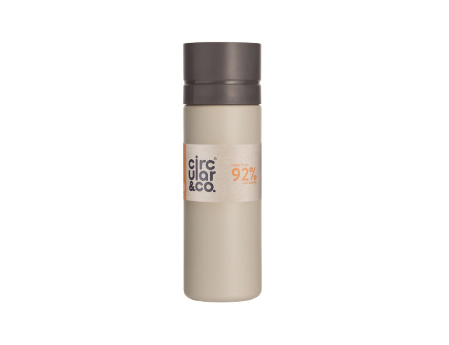 Circular Co. Kreesfërmeg Fläsch 600 ml Crème schwaarz