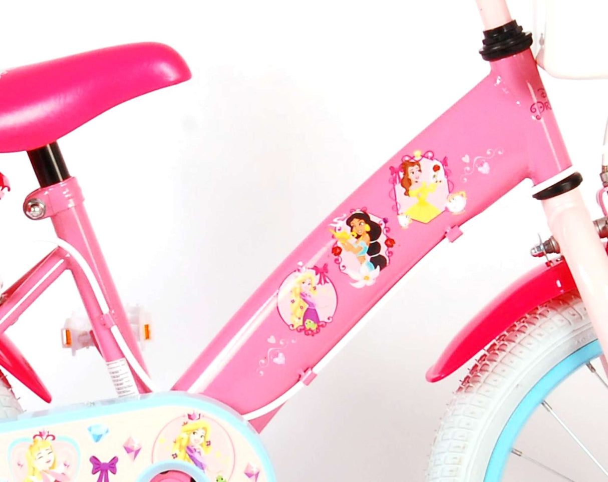 Disney Prinzessin Kanner Vëlo Meedercher 16 Zoll rosa zwee Handbremsen