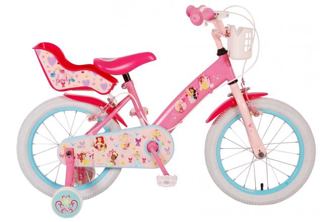 Disney Prinzessin Kanner Vëlo Meedercher 16 Zoll rosa zwee Handbremsen