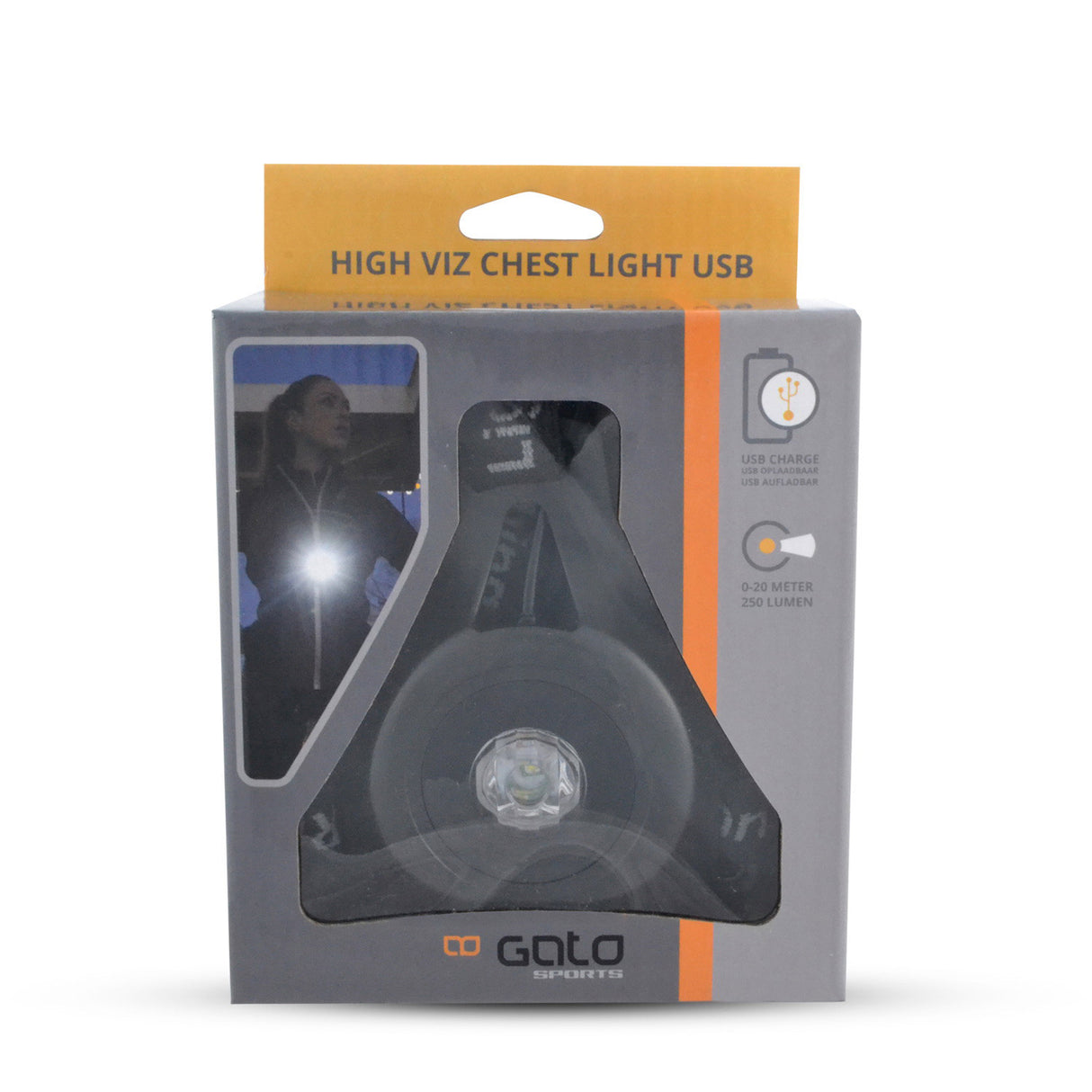 Outwet Gato High-V-Viz toral Light USB Black One size