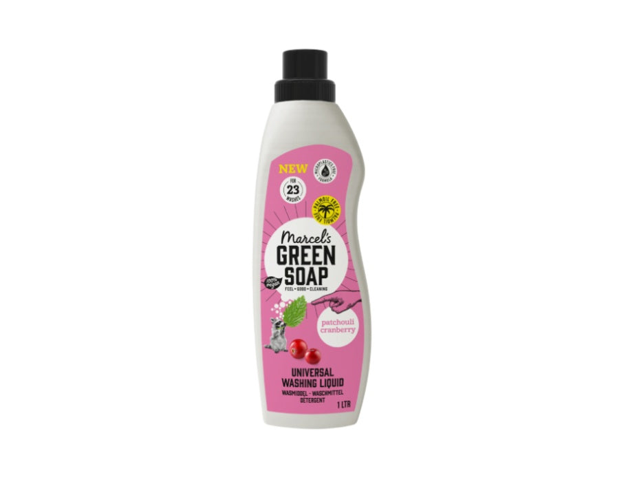 Marcels Green Detegent Detect Green Patchouli Cranberry 23 lava 1 litro