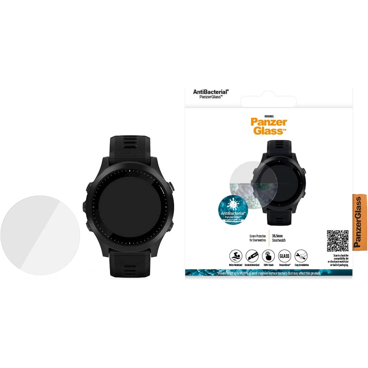 Protector de pantalla PanzergLass Smartwatch 38.5 mm