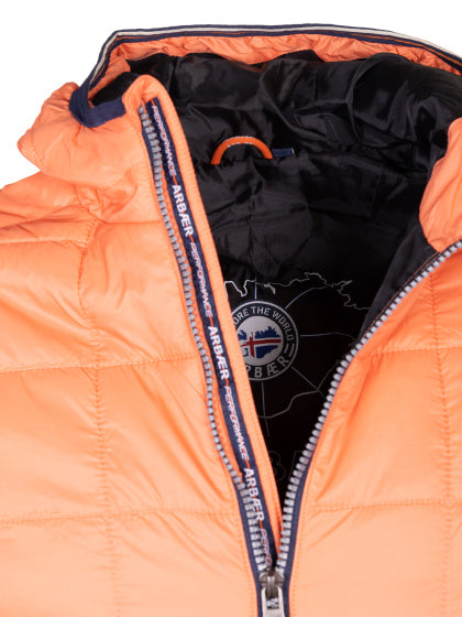 Arbaer Aaron gepolsterte Jacke Herrenkorallenorange Größe xxl