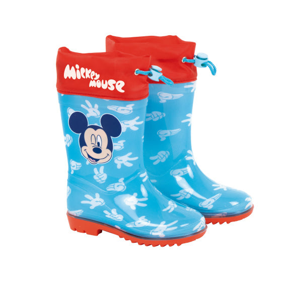 Arditex Rain Boots Mickey Today Junior PVC Textile Light Blue Red Size 26