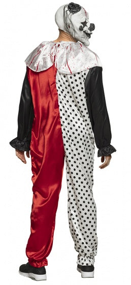 Boland Psycho Clown kostuum heren zwart rood wit maat M L
