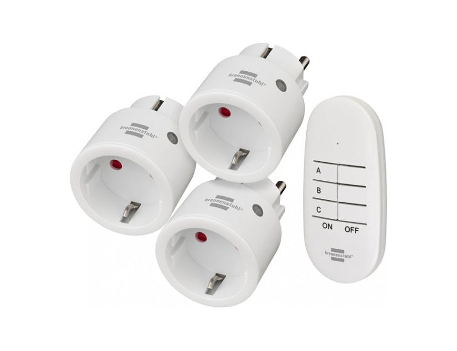 Brennenstuhl Wireless Socket Switch Set 3 -stik