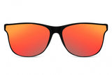Gli occhiali da sole CWI unisex hanno completamente circondato il gatto. 3 rosso nero