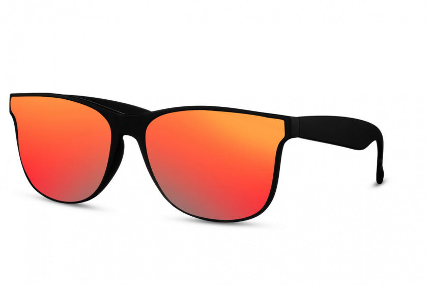 Gli occhiali da sole CWI unisex hanno completamente circondato il gatto. 3 rosso nero