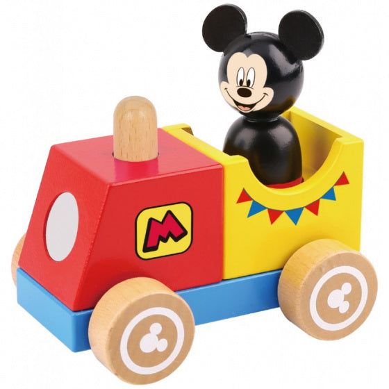Disney Mickey Mouse Wood Toy Train 18 månader 2-stycke