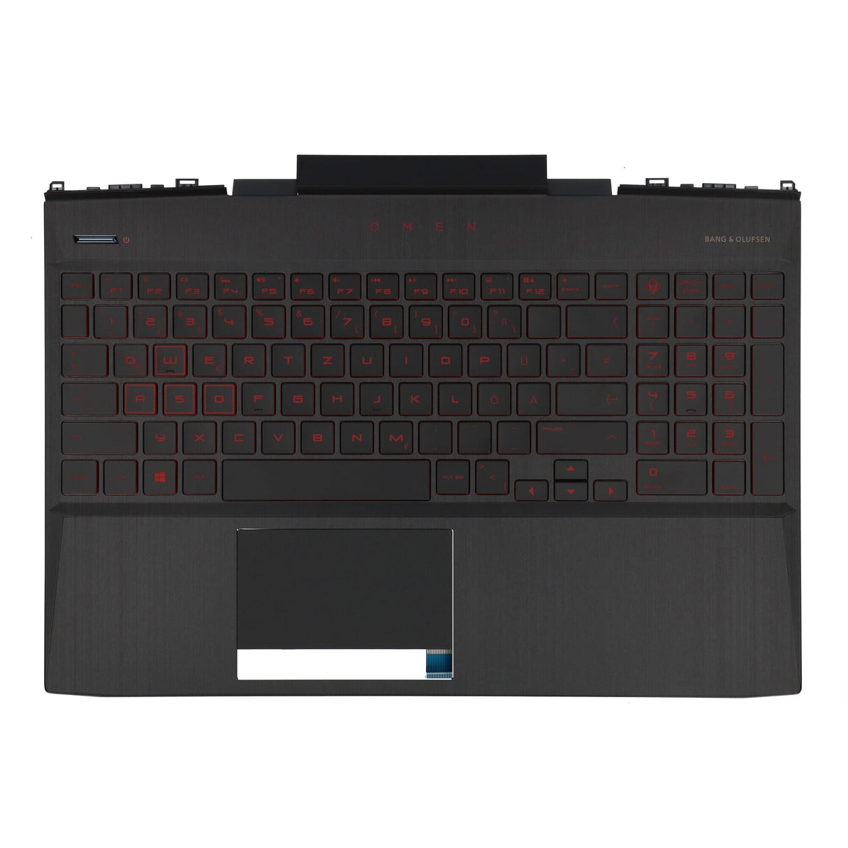 HP notebook klávesnice Qwertz DE + Top Cover, podsvícení