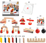 Dorjee Rally Dominesenen Wooden Play Set 115-Piece