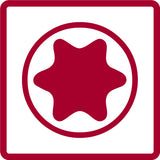 DOPS rosso GEDORE SET TX 1 4 pollici SW 413 mm in argento 32 pezzi