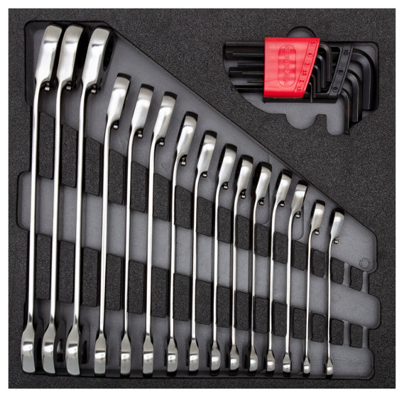 Set di tasti rossi Gedore 2 3 ct argento 24 pezzi