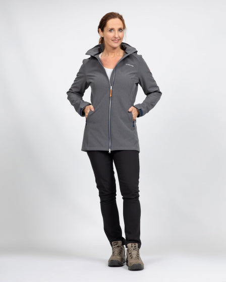 Life Line Kya Softshell Parka Ladies Dark Gray Size XXL