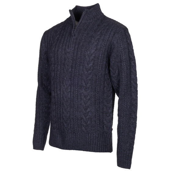 Lebenslinie Marcel Pullover Strick halbe Zip -Männer dunkelblau Größe 4xl