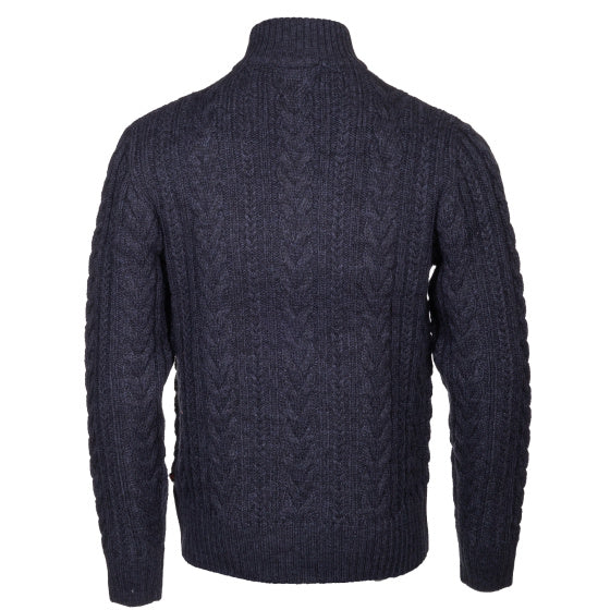 Lebenslinie Marcel Pullover stricken halbe Reißverschluss -Dunkelblau Größe l