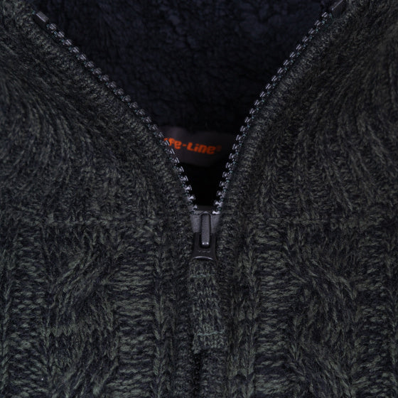 Življenjska linija Morgan 2 Morgan Plete Full Zip Men Green Size XXL