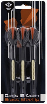 Longfield Darts Steeldip DartSspijl Set 18 Gramm schwaarz donkel rout 3 Stécker