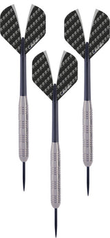 Longfield Darts Steeltip Dartspijl sett 23 gram sølv svart 3 stykker