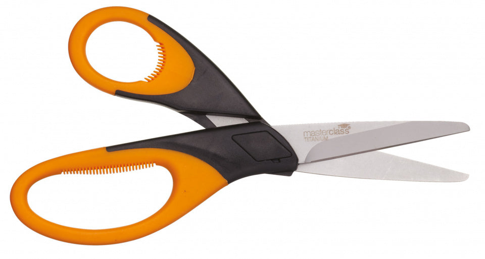 Masterclass Herbsaks 15 cm rustfrit stål gummi sort orange