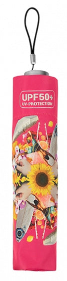Ombrello minimax UPF50+ 92 cm in poliestere rosa nero