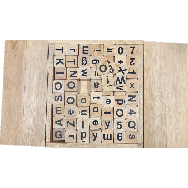 Giocattoli papoose PAPOOSE Lettere naturali Numeri impostati