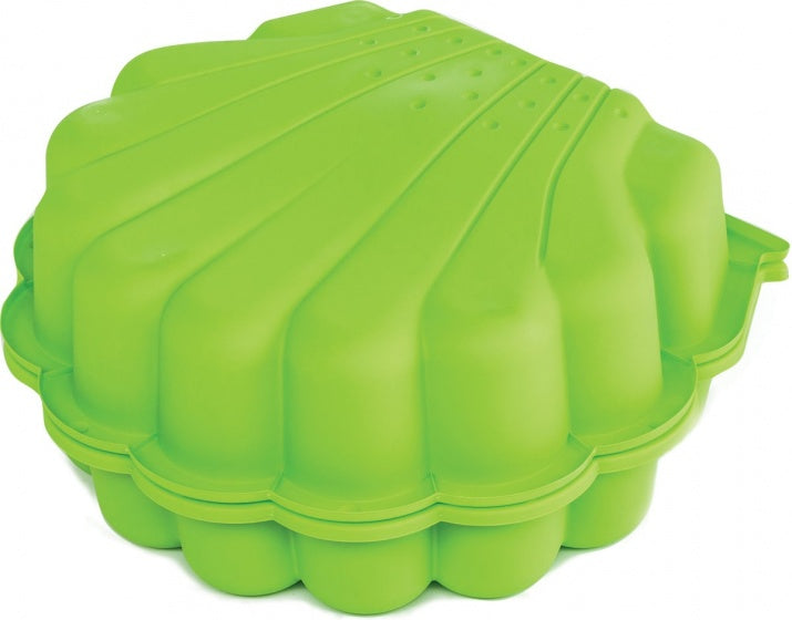 Sandbox with lid shell 87 x 78 x 18 cm green