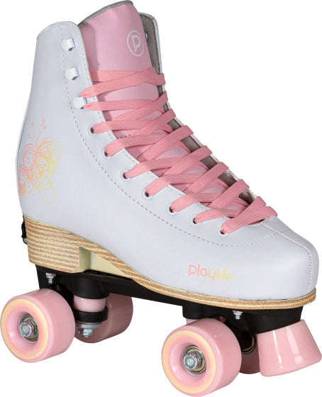 Playlife Verstellbare Rollschuhn -Skates Junior Weißrosa Größe 39 42