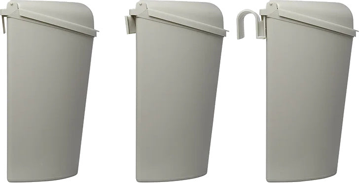 Proplus waste bin with lid 6 liter 29.5 cm light gray