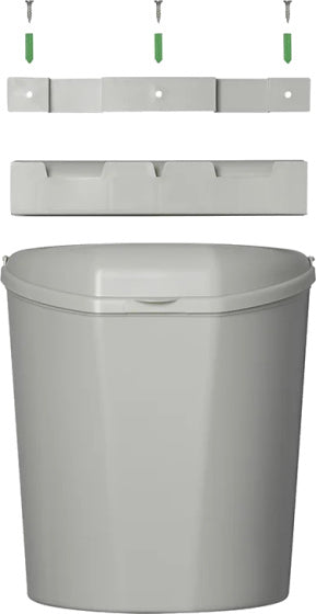 Proplus waste bin with lid 6 liter 29.5 cm light gray