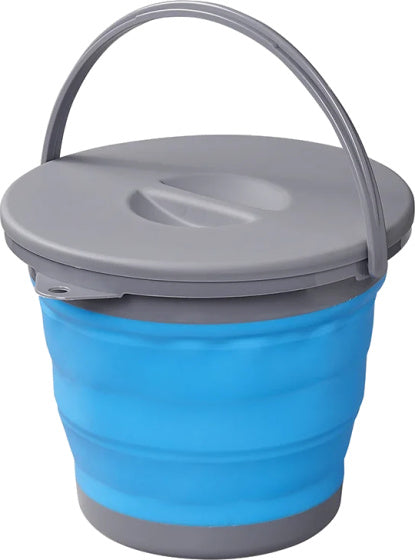 Proplus Abfallbehälter faltbare 5 Liter 20 x 25 cm blau grau