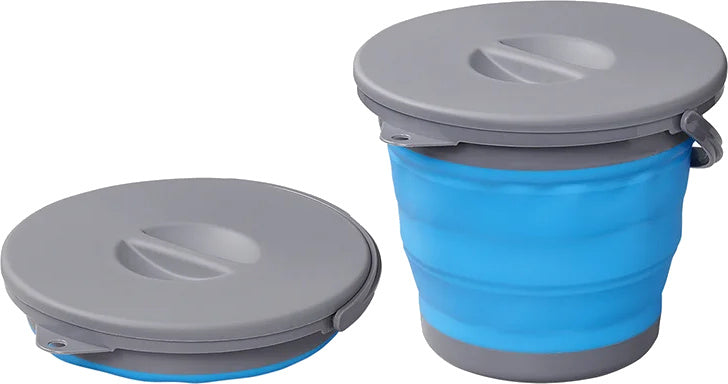 Proplus Abfallbehälter faltbare 5 Liter 20 x 25 cm blau grau