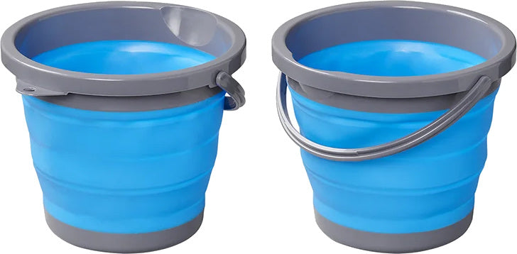 Proplus Abfallbehälter faltbare 5 Liter 20 x 25 cm blau grau