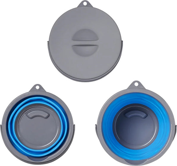 Proplus Abfallbehälter faltbare 5 Liter 20 x 25 cm blau grau