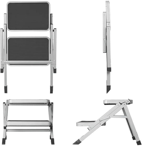 Proplus -Stapend faltbar 2 Schritte 59,5 x 49 x 39 cm grau