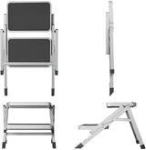 Proplus -Stapend faltbar 2 Schritte 59,5 x 49 x 39 cm grau