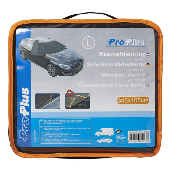ProPlus window cover 345 x 105 cm with magnets gray black