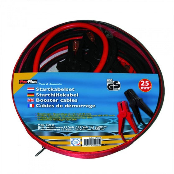 Prophlus -Startkabel 16 mm² 350a 3,5 Meter 12 24 Volt Rot Schwarz