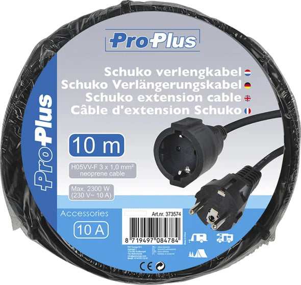 ProPlus extension cable Schuko 3G 1.0 mm neoprene 10 meters
