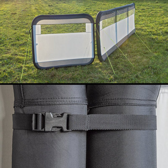 Proplus windshield inflatable 160 x 140 cm light gray black