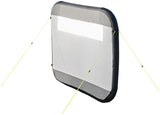 Proplus windshield inflatable 160 x 140 cm light gray black